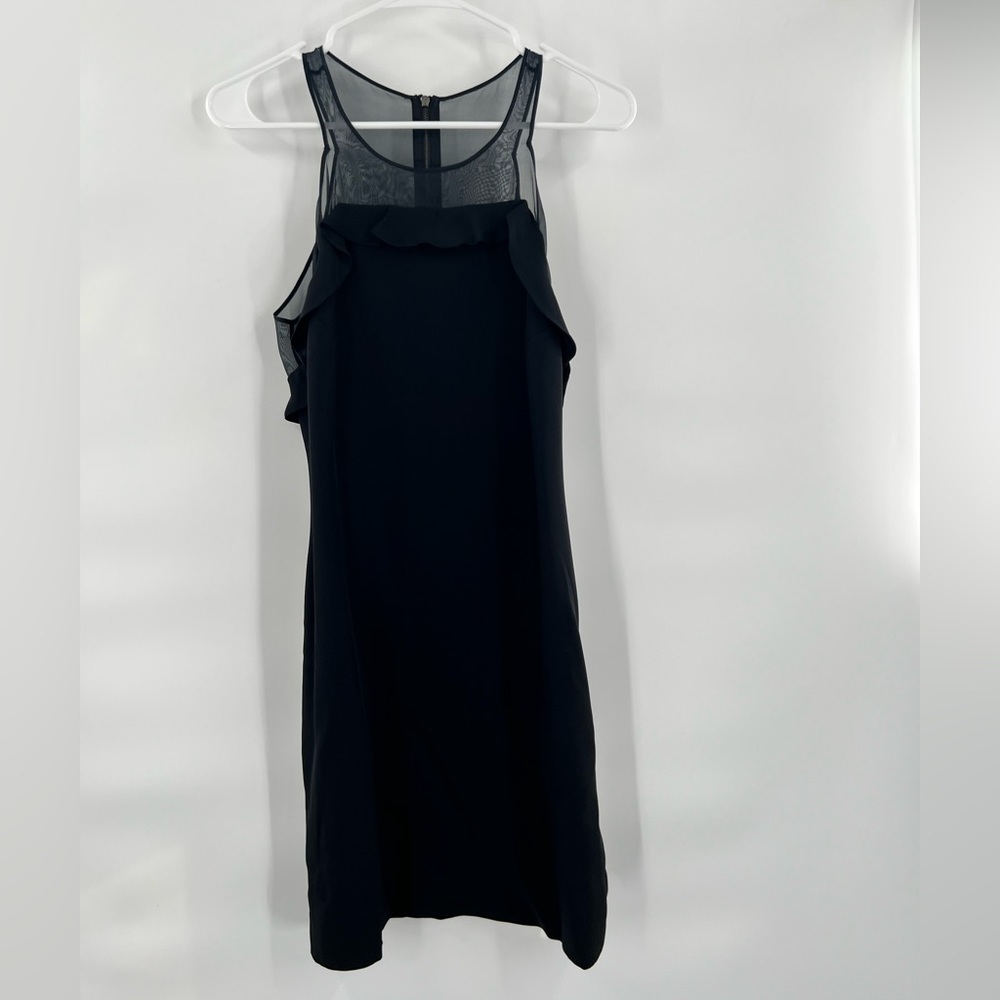 Rebecca Taylor black sleeveless dress size 8 mesh upper